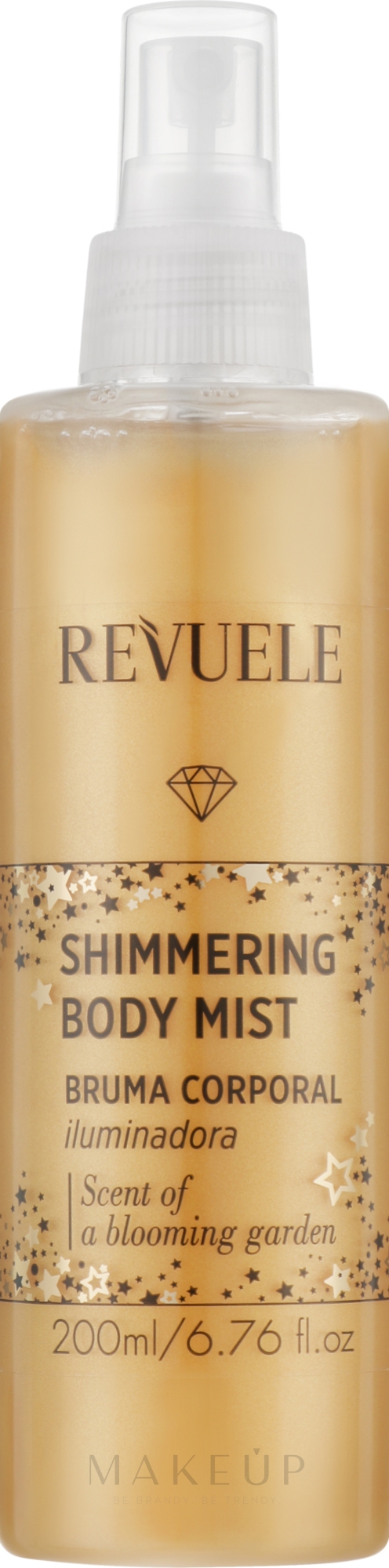 Schimmerndes Körperspray mit Goldpartikeln - Revuele Shimmering Body Mist Gold — Bild 200 ml