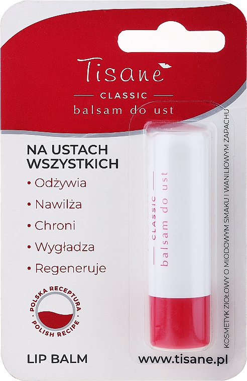 Feuchtigkeitsspendender und regenerierender Lippenbalsam - Farmapol Tisane Classic Lip Balm