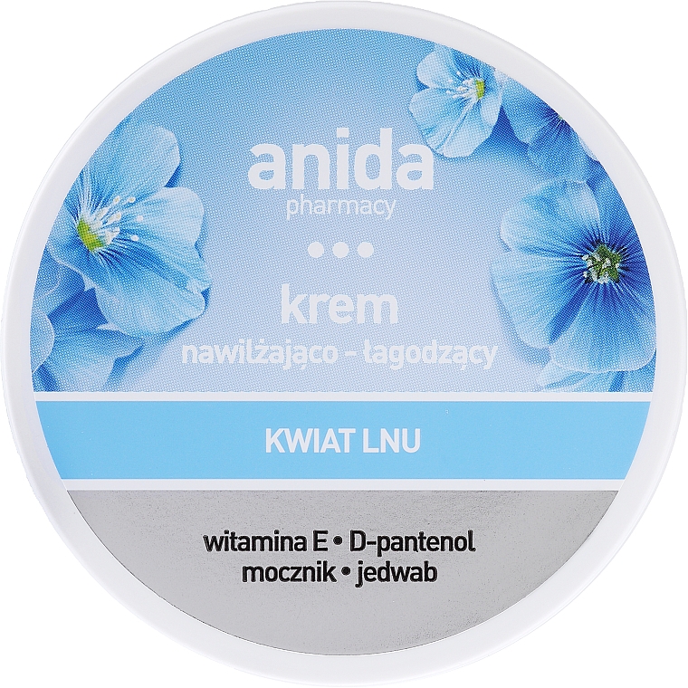 Feuchtigkeitsspendende und beruhigende Körpercreme mit Flachs-Extrakt - Anida Pharmacy Moisturizing & Soothing Cream — Foto N1