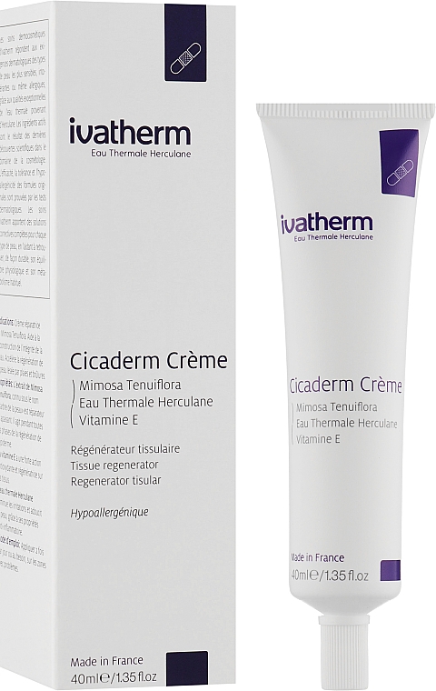 Revitalisierende Creme mit Mimosenextrakt - Ivatherm Cicaderm Cream Tissue Regenerator With Mimoza Tenuiflora — Bild N2