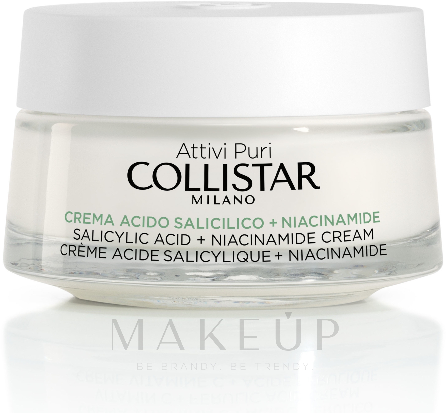 Gesichtscreme mit Salicylsäure und Niacinamid - Collistar Attivi Puri Salicylic Acid + Niacinamide Cream — Bild 50 ml