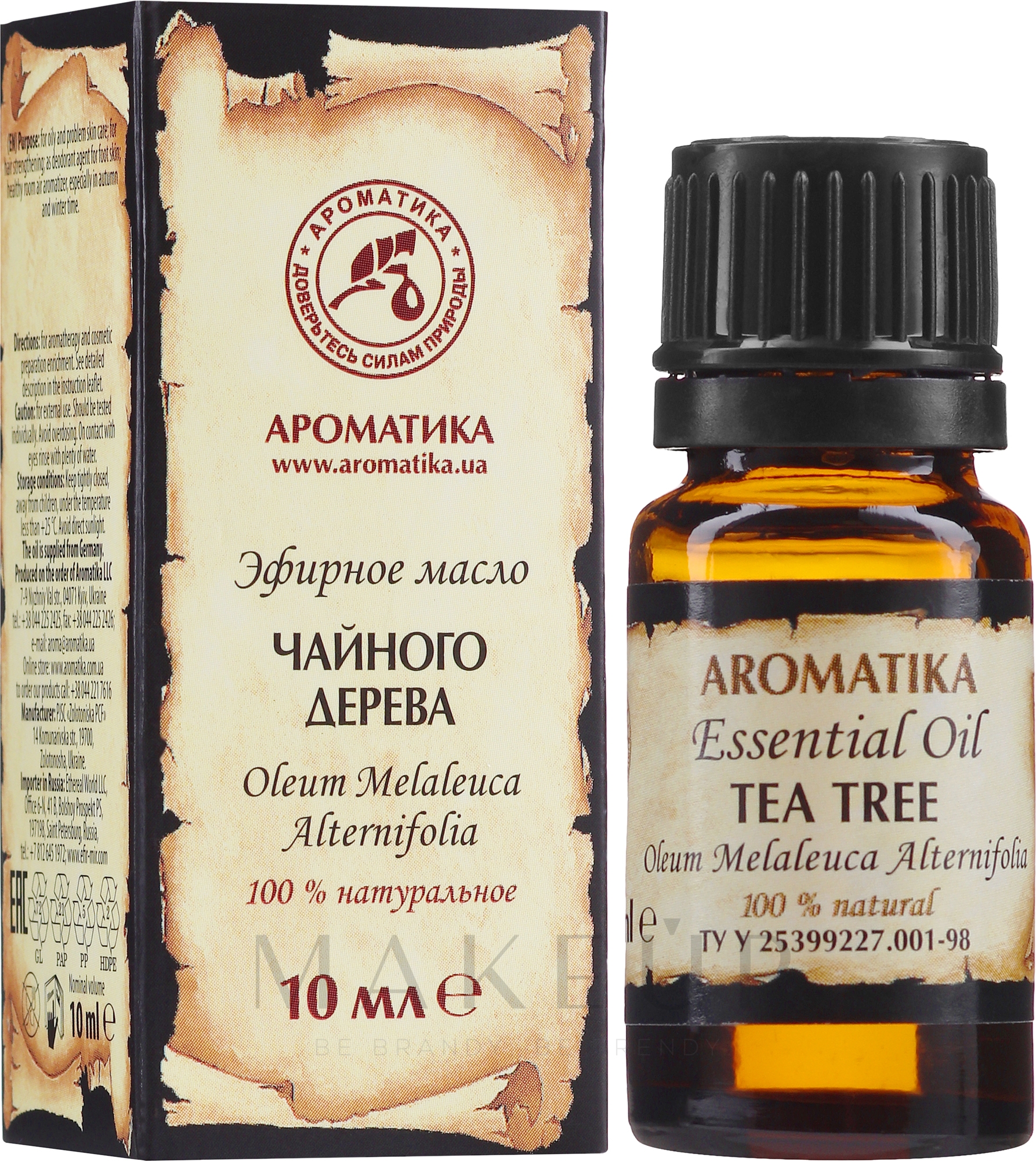 Ätherisches Bio Teebaumöl - Aromatika — Bild 10 ml