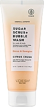 Düfte, Parfümerie und Kosmetik Zuckerpeeling für Kopfhaut und Körper Citrus Crash - Voesh Sugar Scrub+Bubble Wash Citrus Crush