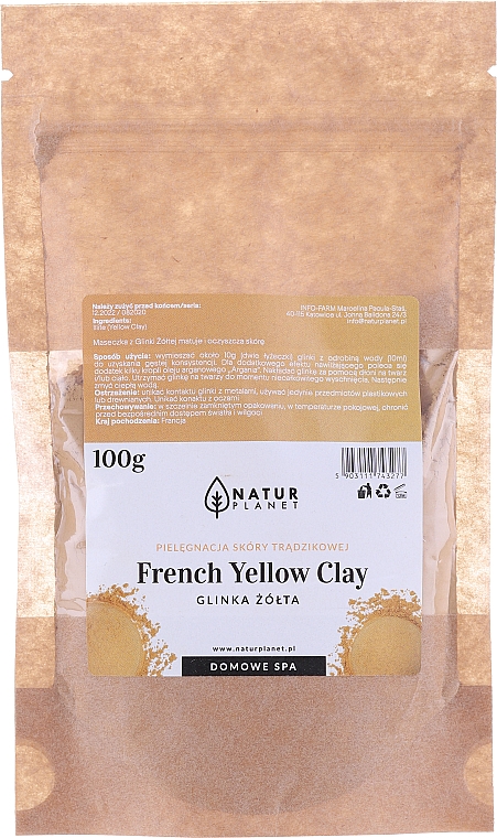 Gesichtsmaske mit gelber Tonerde - Natur Planet French Yellow Clay — Bild N1