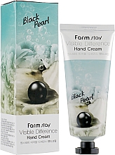 Düfte, Parfümerie und Kosmetik Handcreme mit schwarzem Perlenextrakt - FarmStay Visible Difference Hand Cream Black Pearl