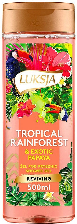 Belebendes Duschgel mit exotischem Papayaduft - Luksja Tropical Rainforest & Exotic Papaya Shower Gel