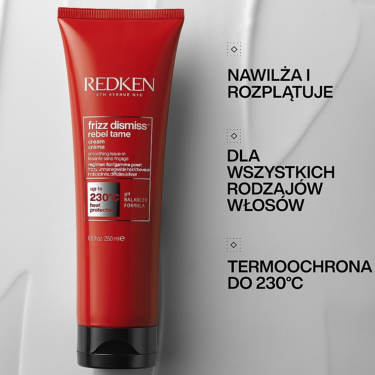 Glättende Hitzeschutz-Creme ohne Ausspülen - Redken Frizz Dismiss Rebel Tame — Bild N2