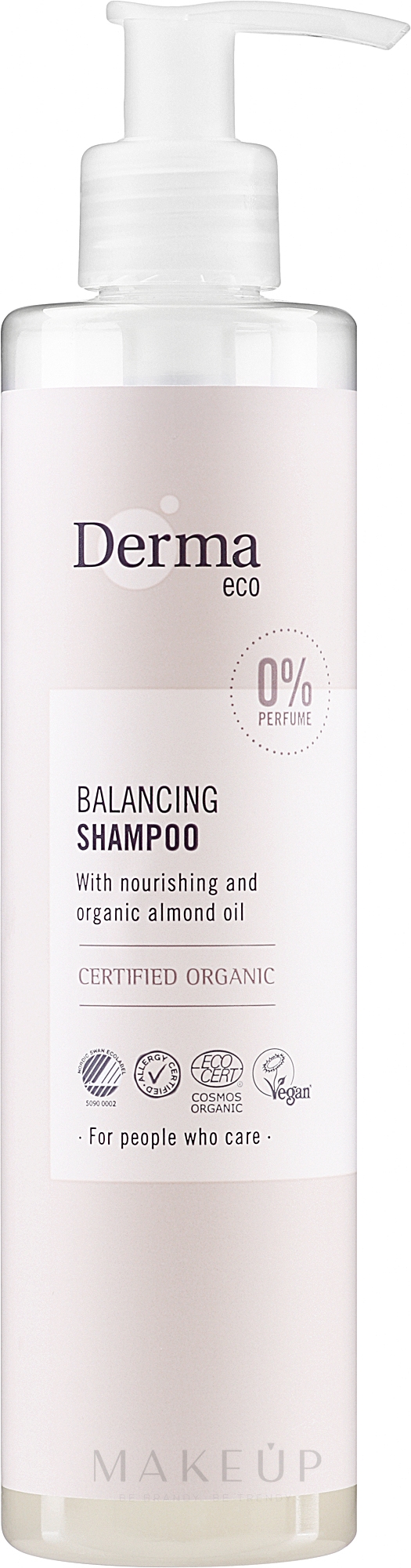 Ausgleichendes Shampoo mit Aloe Vera Extrakt und Mandelöl - Derma Eco Woman Balancing Shampoo — Bild 250 ml