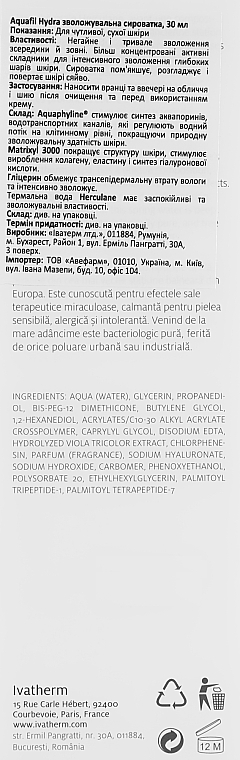 Feuchtigkeitsserum - Ivatherm Aquafil Hydra Ser Hidratant — Bild N3