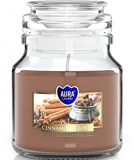 Duftkerze im Glas Nelken mit Zimt - Bispol Aura Cinnamon Cloves Spa Candles — Bild N1