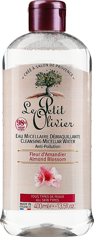 Reinigendes Mizellenwasser mit Mandelblüte - Le Petit Olivier Almond Blossom — Bild N1