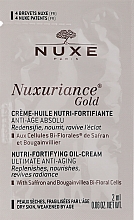 Energetisierende pflegende Öl-Creme für trockene Haut - Nuxe Nuxuriance Gold Nutri-Fortifying Oil-Cream (Probe)  — Bild N1