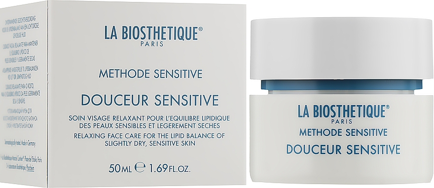 Beruhigende Gesichtscreme zur Wiederherstellung des Lipidgleichgewichts trockener und empfindlicher Haut - La Biosthetique Douceur Sensitive Cream — Bild N2