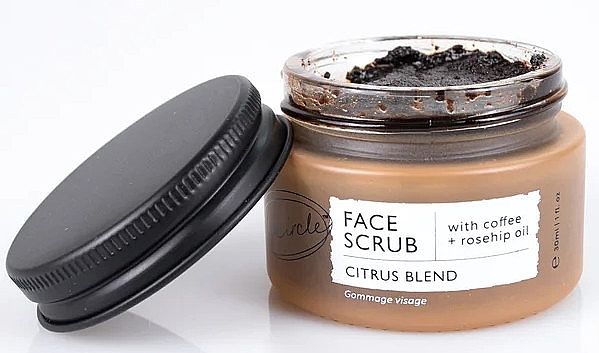 Kaffee-Gesichtspeeling - UpCircle Face Scrub Citrus Blend with Coffee + Rosehip Oil Travel Size (Mini)  — Bild N3