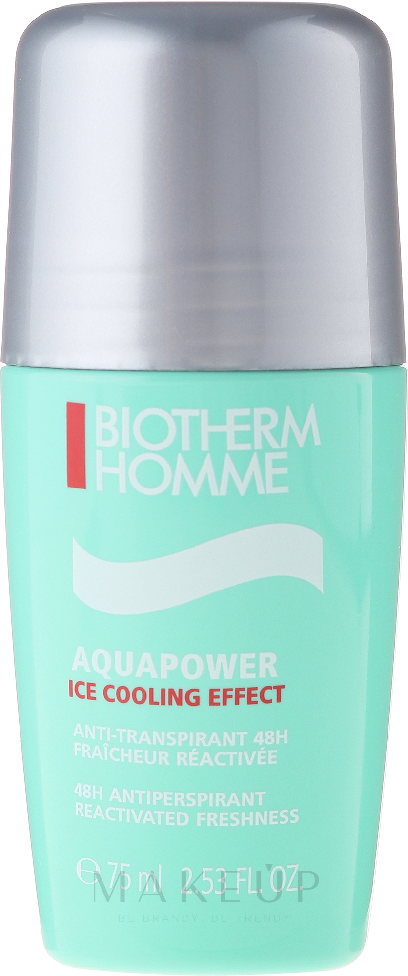 Deo Roll-on Antitranspirant - Biotherm Homme Aquapower Ice Cooling Effect 48H Antiperspirant Deo — Bild 75 ml