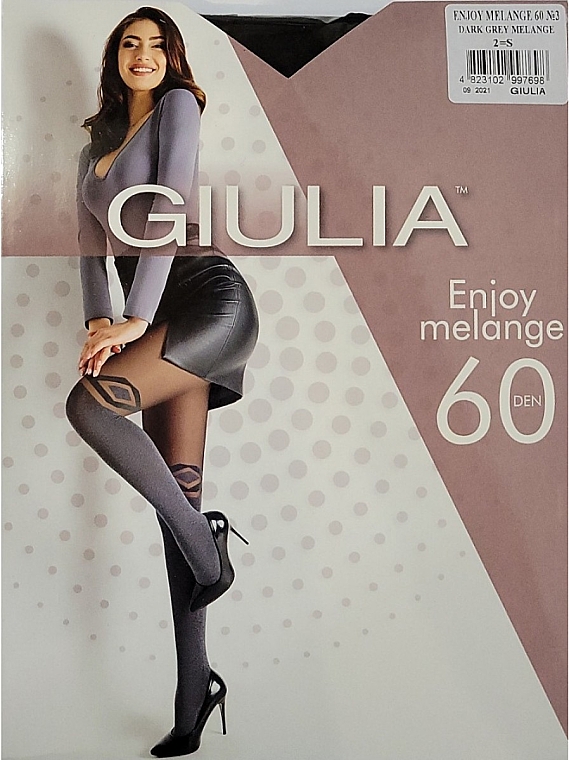 Strumpfhose für Damen Enjoy Melange Model 3 60 Den dark grey melange - Giulia — Bild N1