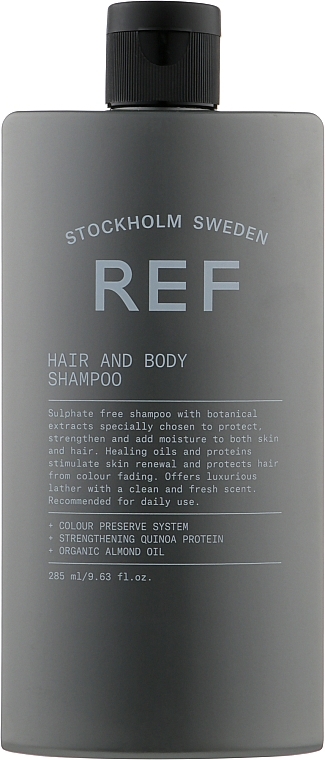 Feuchtigkeitsspendendes Haar- und Körpershampoo mit Quinoa-Protein und Mandelöl - REF Hair & Body Shampoo — Bild N3