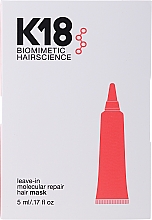 Düfte, Parfümerie und Kosmetik Leave-in-Haarmaske - K18 Hair Biomimetic Hairscience Leave-in Molecular Repair Mask Mini Size