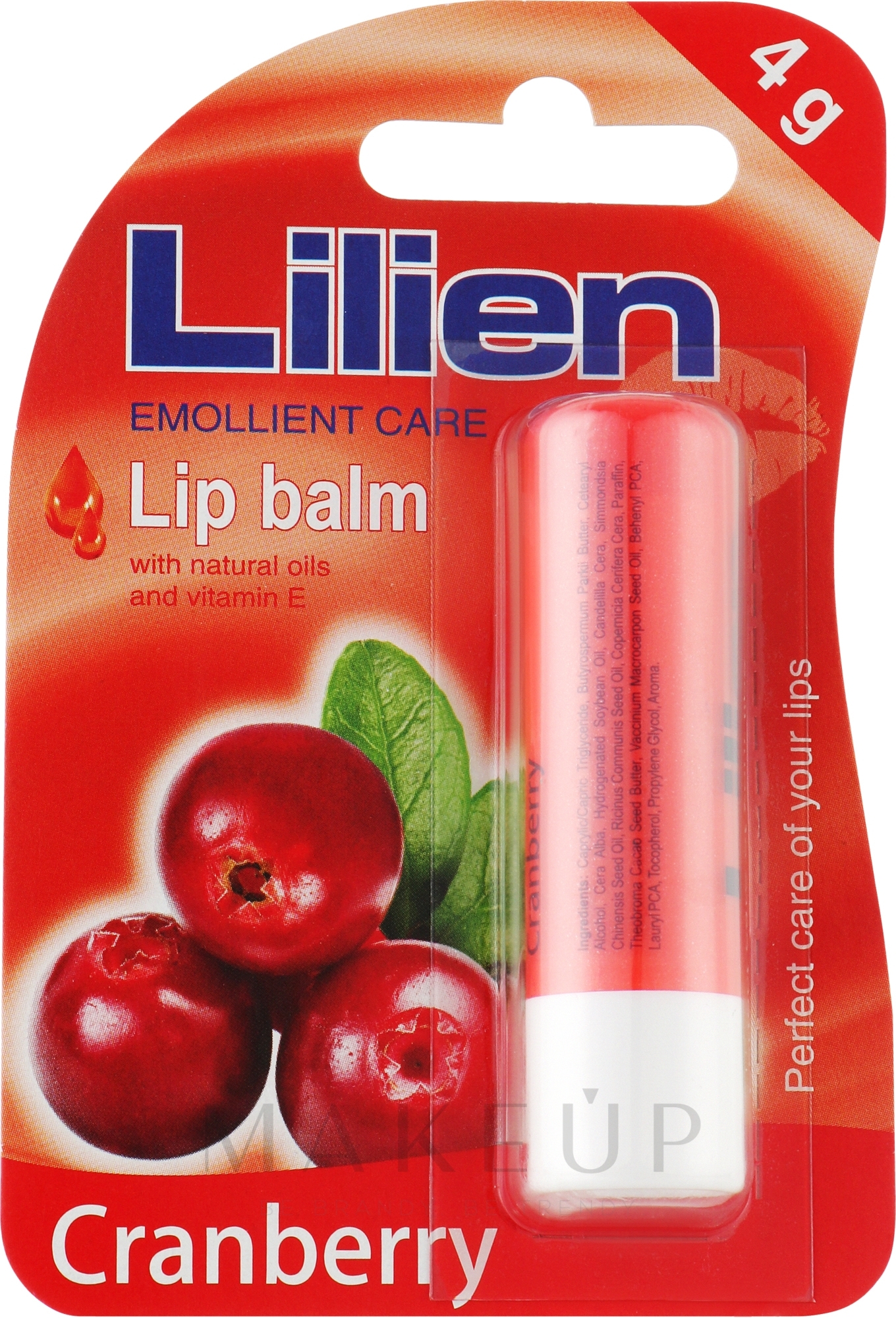 Lippenbalsam "Kirsche" mit Naturölen und Vitamin E - Lilien Lip Balm Cranberry — Bild 4 g