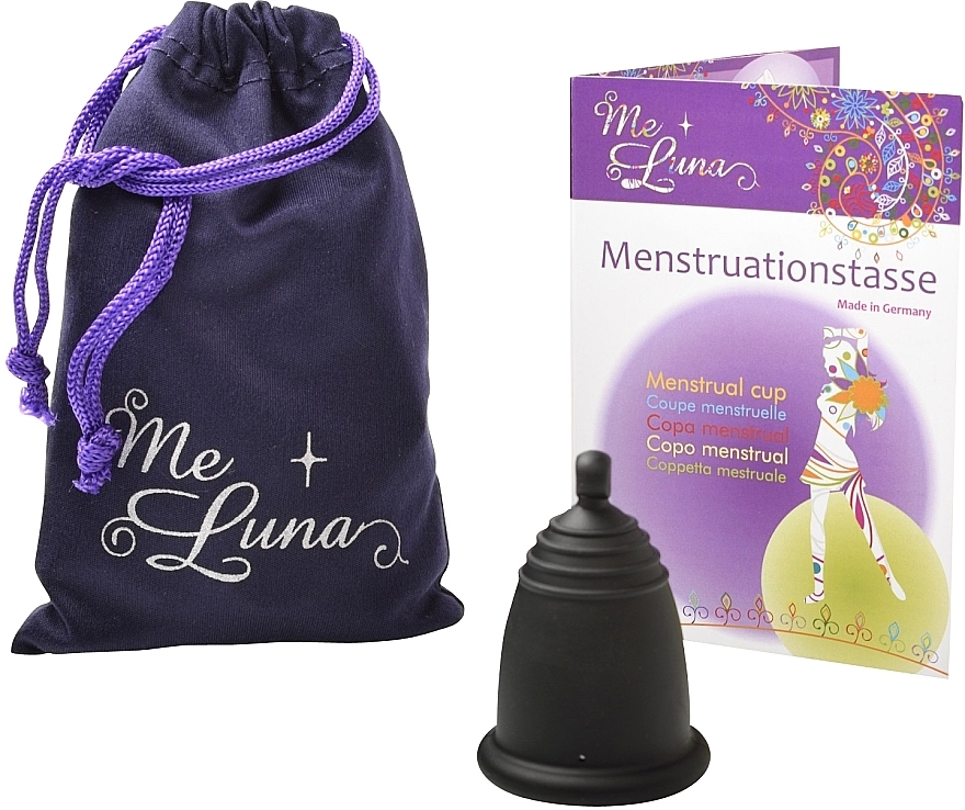 Menstruationstasse Größe S schwarz - MeLuna Classic Menstrual Cup Ball — Bild N2