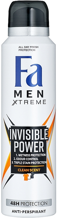 Deospray Antitranspirant - Fa Men Xtreme Invisible Deodorant Spray — Bild N2
