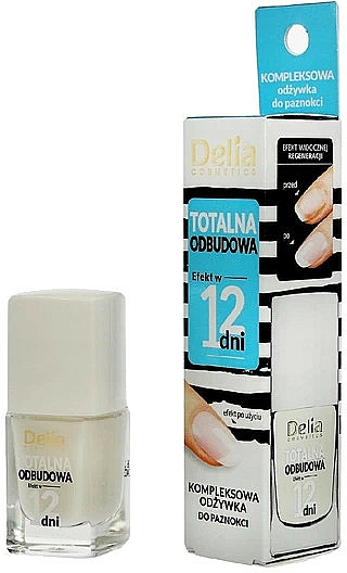 Nährender und regenerierender Nagelconditioner mit Effekt in 12 Tagen - Delia Super Total Restoration Nail Conditioner