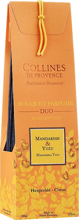 Aroma-Diffusor mit Duftstäbchen Mandarine & Yuzu - Collines de Provence Bouquet Aromatique Mandarine & Yuzu — Bild N1