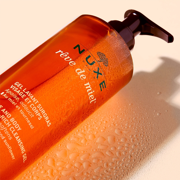 Gesichts- und Körper-Duschgel mit Honig für trockene und empfindliche Haut - Nuxe Reve de Miel Face And Body Ultra Rich Cleansing Gel — Bild N2