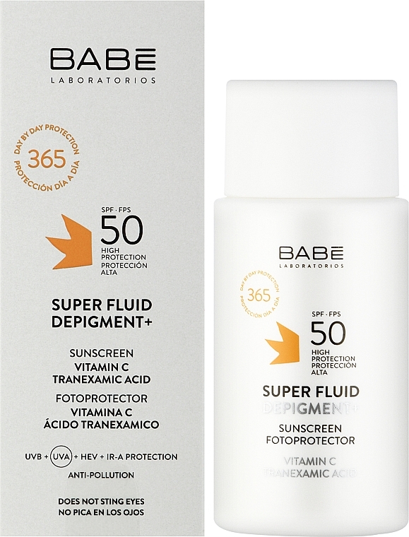 Sonnenschutzfluid SPF 50 - Babe Laboratorios Sun Protection Super Fluid Depigment+ SPF50  — Bild N2