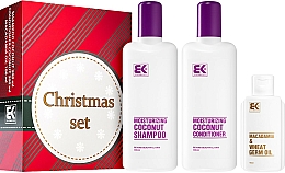 Düfte, Parfümerie und Kosmetik Set - Brazil Keratin Christmas Coconut Set (sch/300ml + cond/300ml + oil/100ml)