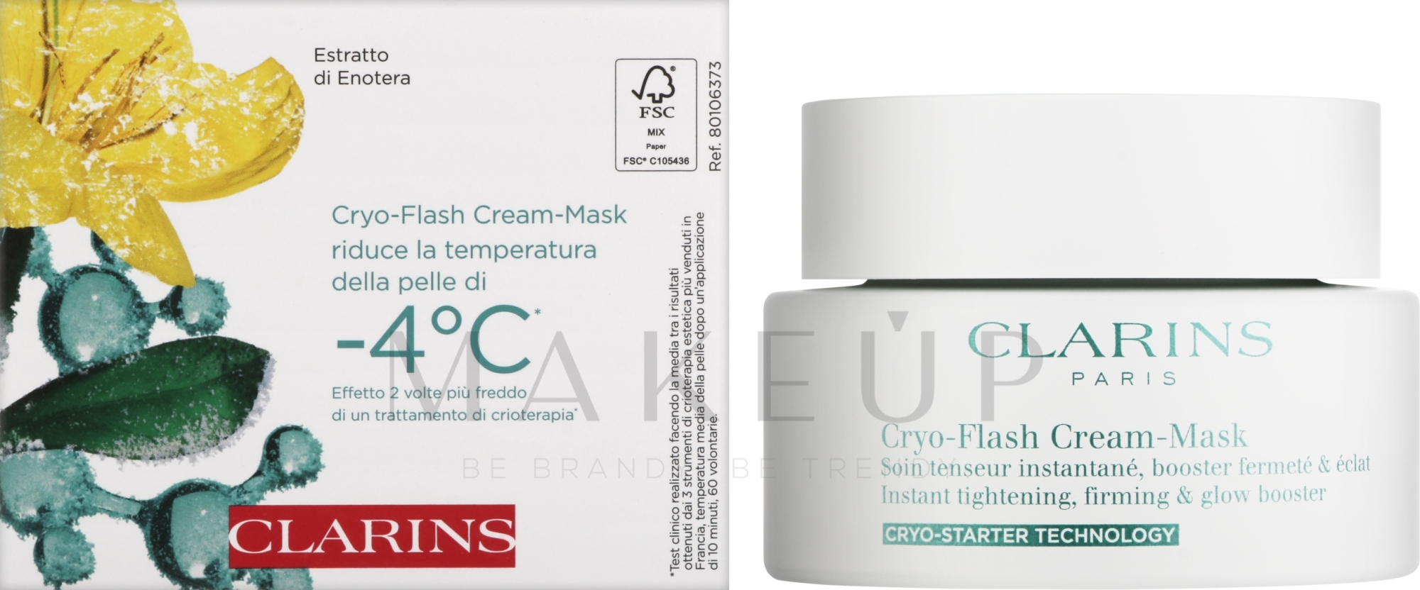 Creme-Maske für das Gesicht - Clarins Cryo-Flash Cream-Mask — Bild 75 ml