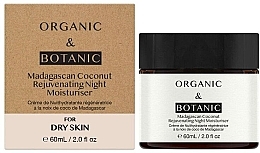 Düfte, Parfümerie und Kosmetik Nachtcreme für trockene Haut - Organic & Botanic Madagascan Coconut Rejuvenating Night Moisturiser For Dry Skin