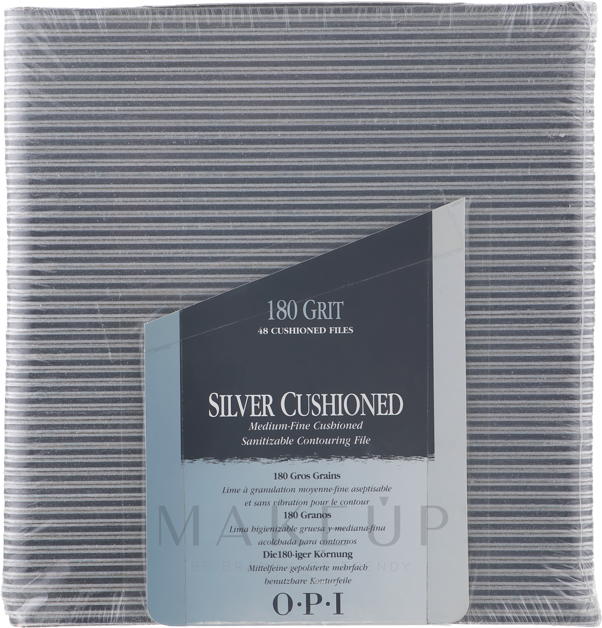 Silberne Nagelfeile Körnung 180 - OPI Silver Cushioned File — Foto 48 St.