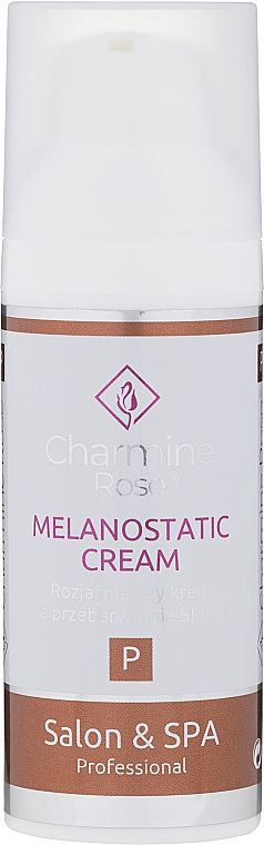 Aufhellende Gesichtscreme gegen Pigmentflecken mit Glykolsäure und Niacinamiden SPF15 - Charmine Rose Salon & SPA Professional Melanostatic Cream SPF 15 — Bild N1