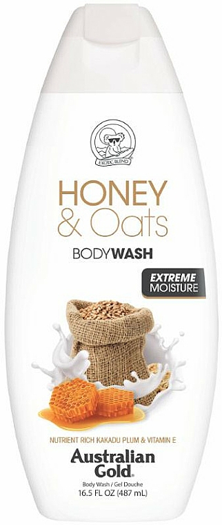 Feuchtigkeitsspendendes Duschgel mit Vitamn E, Kakadupflaume, Honig- und Haferextrakt - Australian Gold Honey and Oats Body Wash — Bild N1