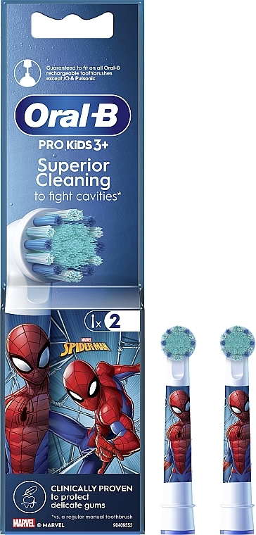 Ersatzkopf für elektrische Kinderzahnbürste Spiderman 2 St. - Oral-B Pro Kids 3+  — Bild N2