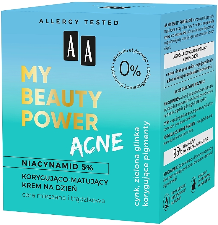 Mattierende Tagescreme für Problemhaut mit Niacinamid - AA My Beauty Power Acne — Bild N4