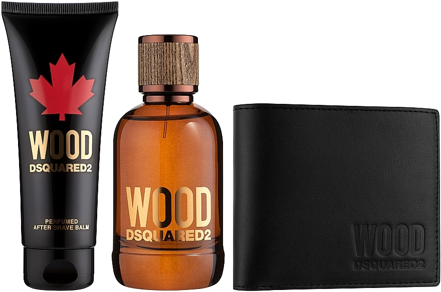 Dsquared2 Wood Pour Homme - Duftset (Eau de Toilette 100ml + Duschgel 100ml + Geldbörse) — Bild N3