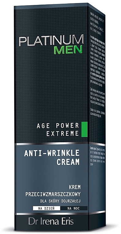 Anti-Falten Gesichtscreme für reife Haut - Dr Irena Eris Platinum Men Age Power Extreme Anti-wrinkle Cream — Bild N1