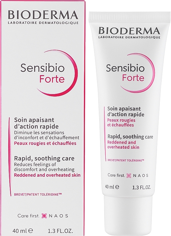 Beruhigende und feuchtigkeitsspendende Gesichtscreme für empfindliche und sehr trockene Haut - Bioderma Sensibio Forte Reddened Sensitive Skin — Bild N2