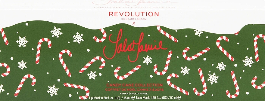 Gesichtspflegeset - Revolution Skincare x Jake Jamie Candy Cane Christmas Gift Set (Maske 50ml + Lippenmaske 15ml + Bürste 1 St. + Stirnband 1 St.) — Bild N3