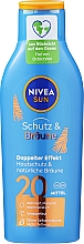 Düfte, Parfümerie und Kosmetik Körpermilch mit Sonnenschutz - Nivea Sun Protect & Bronze SPF20