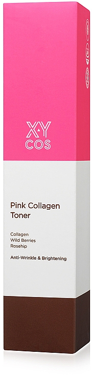 Aufhellender Anti-Falten Gesichtstoner mit Kollagen, Wildbeeren und Hagebutte - XYcos Pink Collagen Toner — Bild N2