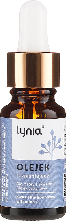 Aufhellendes Gesichtsöl mit Vitamin E und Zitrone - Lynia — Bild N1