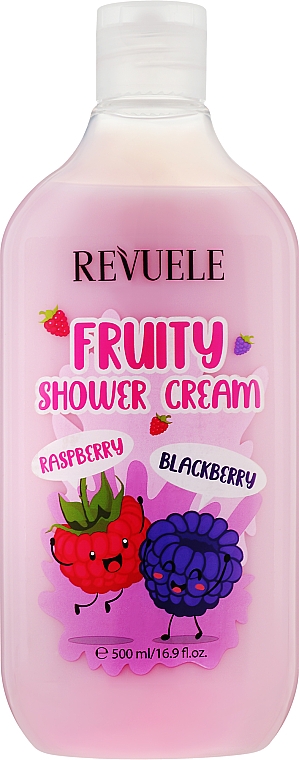 Beruhigende Duschcreme mit Himbeer- und Brombeerextrakt - Revuele Fruity Shower Cream Raspberry and Blackberry — Bild N1