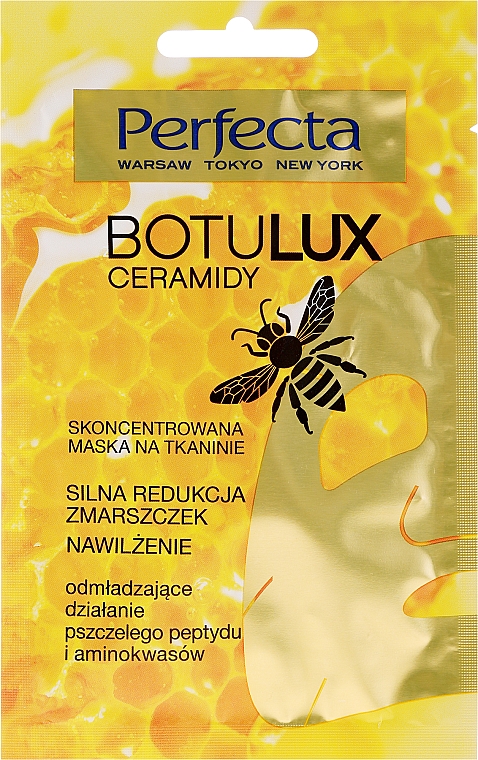 Verjüngende Tuchmaske mit Bienenpeptid - Perfecta Botulux Ceramidy — Bild N1
