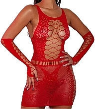 Erotischer Ganzkörper-Body rot - Lolita Accessories  — Bild N1