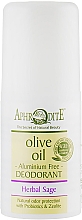 Düfte, Parfümerie und Kosmetik Deo Roll-on mit Kräuter - Aphrodite Olive Oil Roll-On Deodorant Herbal Sage