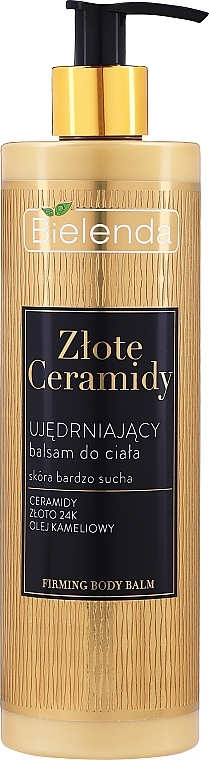 Straffende Körperlotion mit Ceramiden, 24K Gold und Kamelienöl - Bielenda Golden Ceramides Firming Body Balm — Bild N1