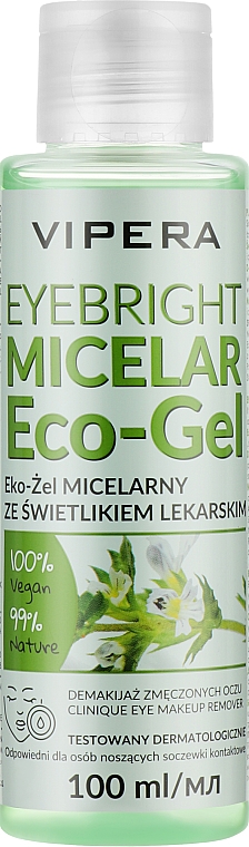 Mizellares Reinigungsgel zum Abschminken mit D-Panthenol - Vipera Eyebright Micellar Eco-Gel — Bild N1